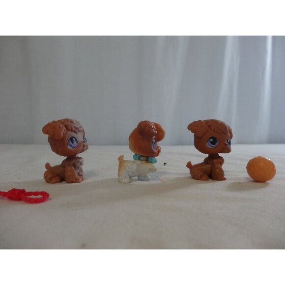 Littlest Pet Shop LPS Playful Puppies Poodle Dogs #37 #38 #39 accessories - Picture 9 of 11